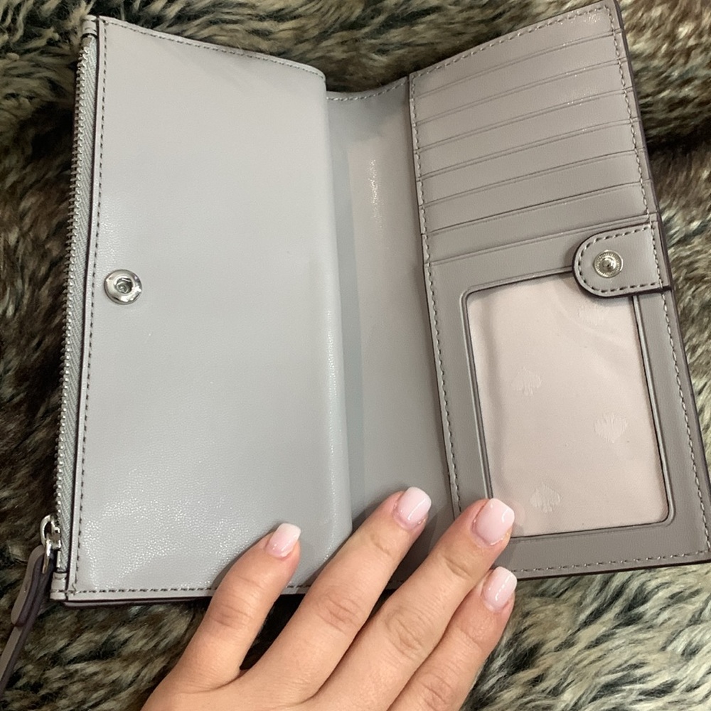 Kate Spade Pewter Grey Wallet-NWOT - Picture 8 of 12